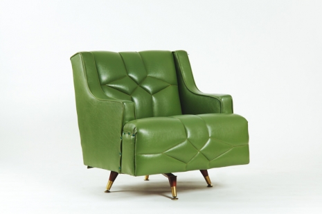 Fauteuil vert berçant et pivotant vintage 1960