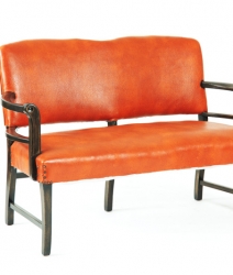 Causeuse orange vintage fin 1930