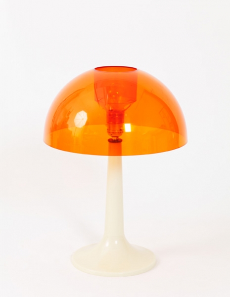 Lampe orange en plastique vintage 1970
